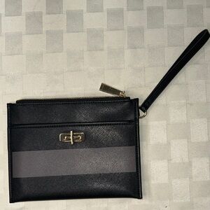 Tommy Hilfiger Black and Gray Wristlet
